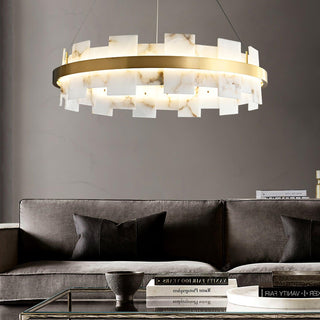 Alabaster Halo Chandelier Arkstarhome