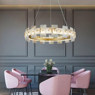 Alabaster Halo Chandelier Arkstarhome