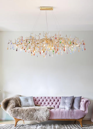 Colorful Raindrop Brass Branch Chandelier Arkstarhome