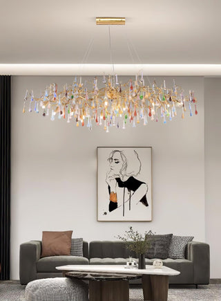 Colorful Raindrop Brass Branch Chandelier Arkstarhome
