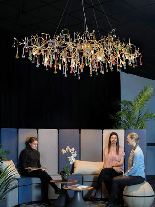 Colorful Raindrop Brass Branch Chandelier Arkstarhome