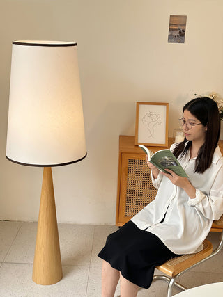 Faux Wood Conical Floor Lamp Arkstarhome