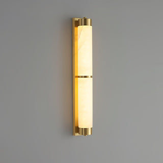Cylindra Alabaster Brass Wall Light Arkstarhome
