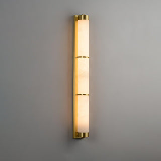 Cylindra Alabaster Brass Wall Light Arkstarhome