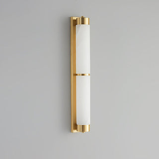 Cylindra Alabaster Brass Wall Light Arkstarhome