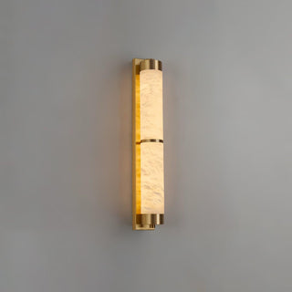 Cylindra Alabaster Brass Wall Light Arkstarhome