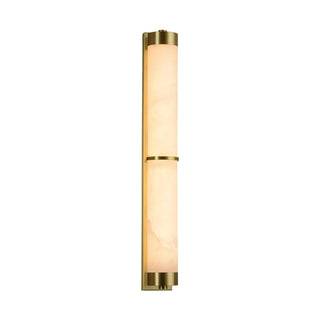 Cylindra Alabaster Brass Wall Light Arkstarhome