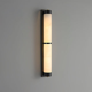 Cylindra Alabaster Brass Wall Light Arkstarhome