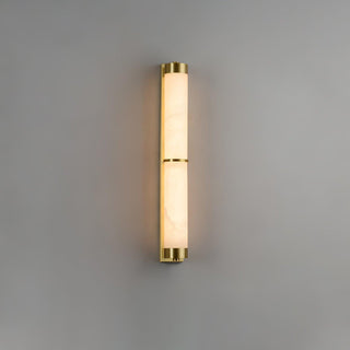 Cylindra Alabaster Brass Wall Light Arkstarhome