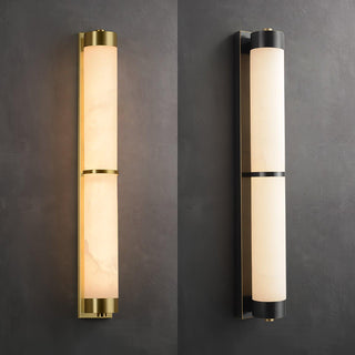 Cylindra Alabaster Brass Wall Light Arkstarhome
