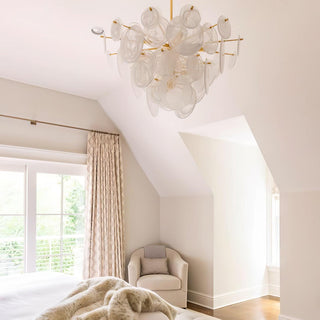 Brass Discs Cascading Chandelier Arkstarhome