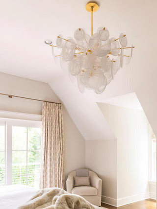 Brass Discs Cascading Chandelier Arkstarhome