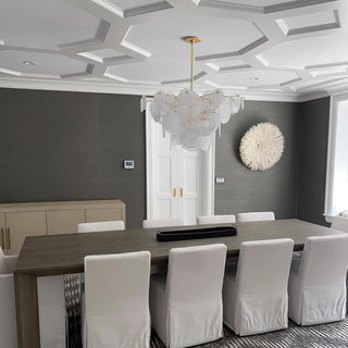 Brass Discs Cascading Chandelier Arkstarhome