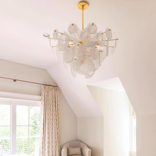 Brass Discs Cascading Chandelier Arkstarhome
