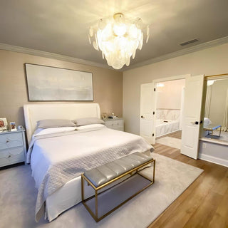 Brass Discs Cascading Chandelier Arkstarhome