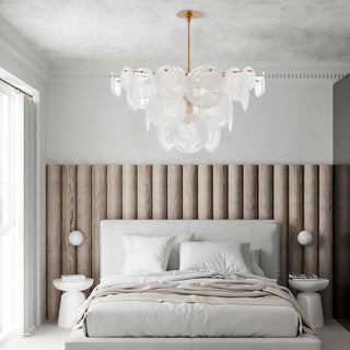 Brass Discs Cascading Chandelier Arkstarhome