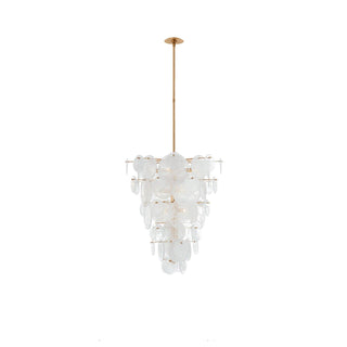 Brass Discs Cascading Chandelier Arkstarhome