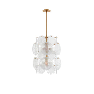 Brass Discs Cascading Chandelier Arkstarhome