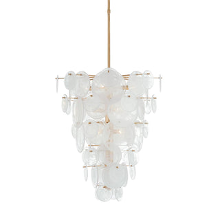 Brass Discs Cascading Chandelier Arkstarhome