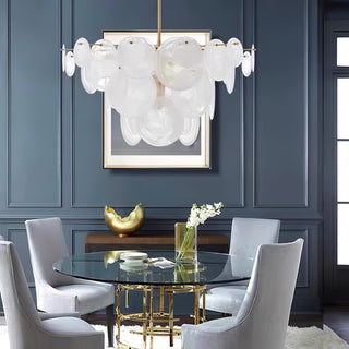 Brass Discs Cascading Chandelier Arkstarhome