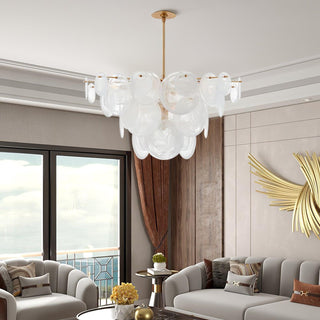 Brass Discs Cascading Chandelier Arkstarhome