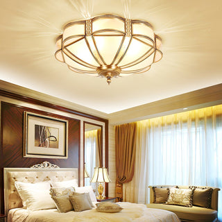 Floral Brass Ceiling Lamp Arkstarhome