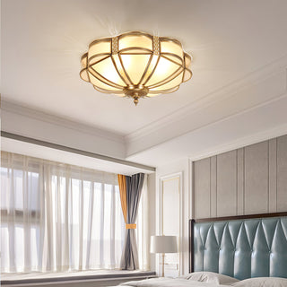 Floral Brass Ceiling Lamp Arkstarhome