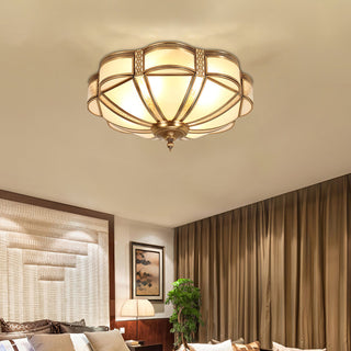 Floral Brass Ceiling Lamp Arkstarhome