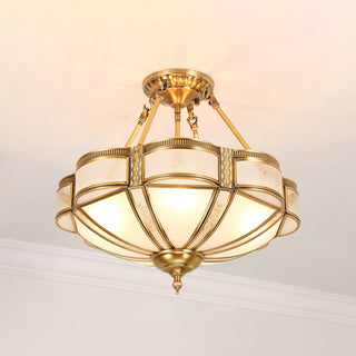 Floral Brass Ceiling Lamp Arkstarhome