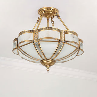 Floral Brass Ceiling Lamp Arkstarhome