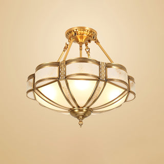 Floral Brass Ceiling Lamp Arkstarhome