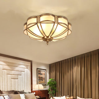 Floral Brass Ceiling Lamp Arkstarhome