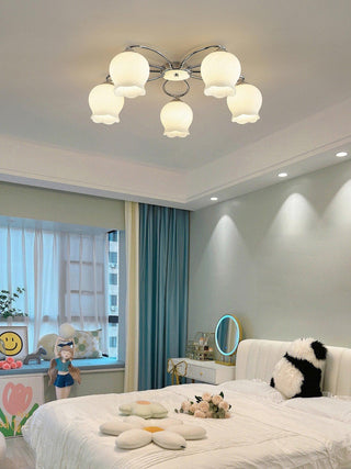 Floral Glass Ceiling Lamp Arkstarhome