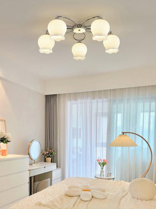 Floral Glass Ceiling Lamp Arkstarhome
