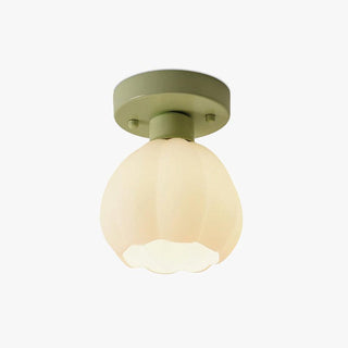 Flower Shaded Semi Flushmount Light Arkstarhome