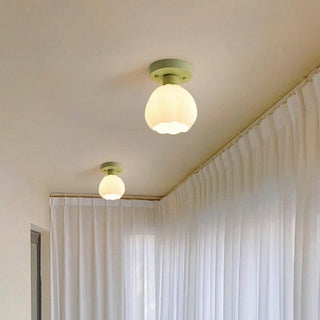 Flower Shaded Semi Flushmount Light Arkstarhome