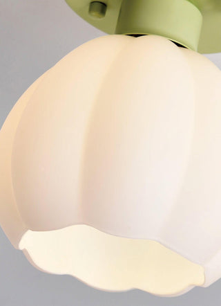 Flower Shaded Semi Flushmount Light Arkstarhome
