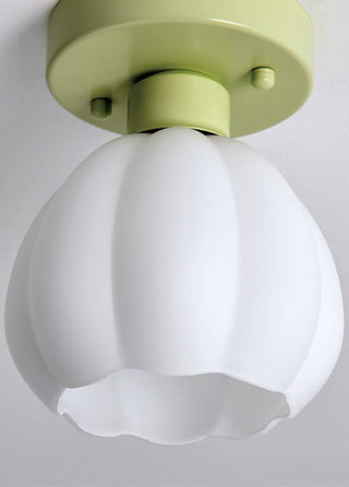 Flower Shaded Semi Flushmount Light Arkstarhome
