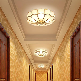 Flower Shape Glass Recessed Ceiling Light Arkstarhome