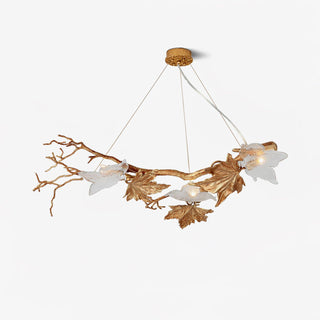 Folio Branch Brass Chandelier Arkstarhome