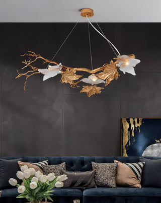 Folio Branch Brass Chandelier Arkstarhome