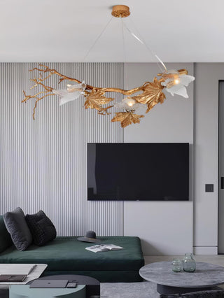 Folio Branch Brass Chandelier Arkstarhome