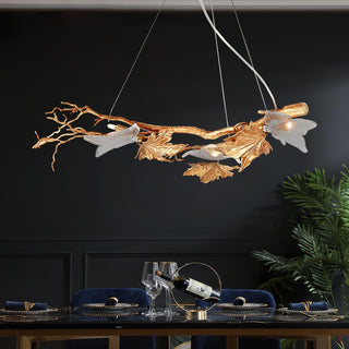 Folio Branch Brass Chandelier Arkstarhome
