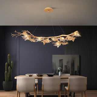 Folio Branch Brass Chandelier Arkstarhome