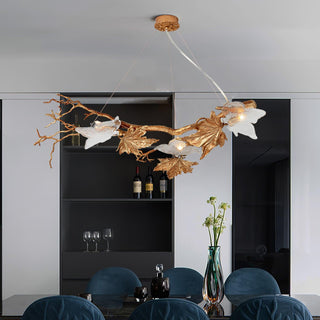 Folio Branch Brass Chandelier Arkstarhome