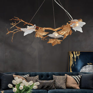 Folio Branch Brass Chandelier Arkstarhome