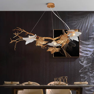 Folio Branch Brass Chandelier Arkstarhome