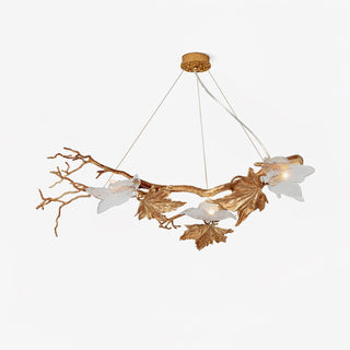 Folio Branch Brass Chandelier Arkstarhome
