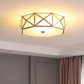 Geometric Shaped Flush Ceiling Light Arkstarhome