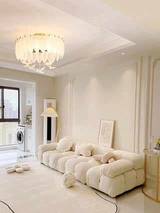 Glass Feather Ceiling Light Arkstarhome